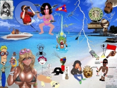 Tout nu sur la plage