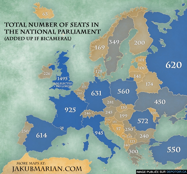 How Many Seats Does Your Parliament Have?