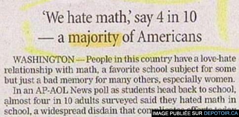 "We hate math"