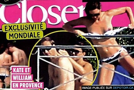 Kate Middleton topless seins nus magazine Closer