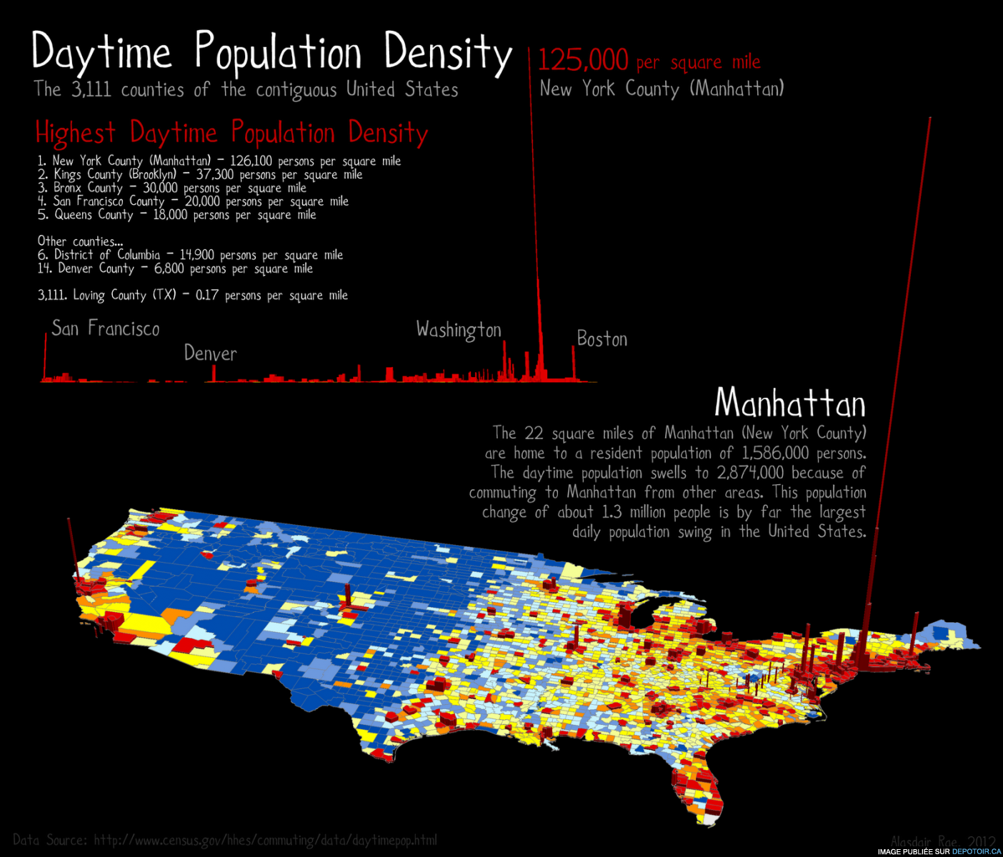 United States Daytime Population Density
