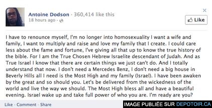 Dodson Renounces Homosexuality