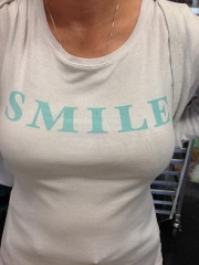 Until I scrolled down, I thought it was just smile for the boobs.