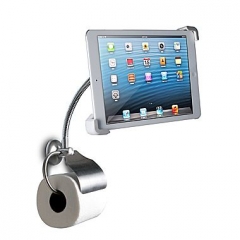 Support mural de toilette pour iPad et tablettes, avec porte-rouleau