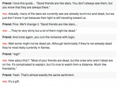 Good friends are like stars