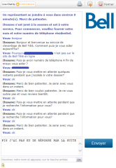 Session de clavardage avec un représentant de Bell
