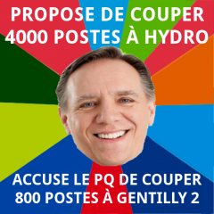 Legault est le coupures de postes à Hydro