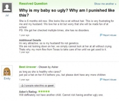 Why is my baby so ugly? Why am I punished like this?