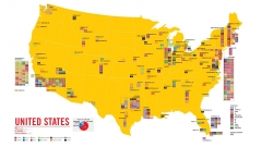 US billionaires Map