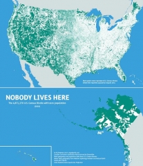 Us Map where No One lives