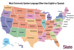 La place du français (et autres langues) aux États-Unis: une carte surprenante, mais pas trop.