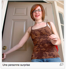 Une personne surprise