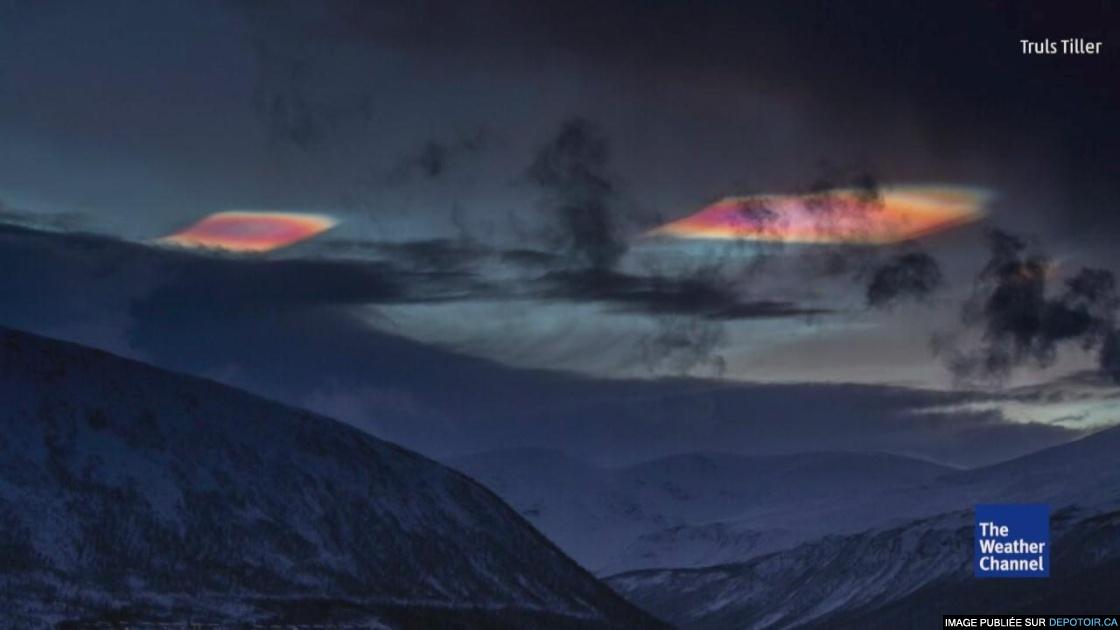 En Norvège, des nuages irisés aux couleurs de l'arc-en-ciel